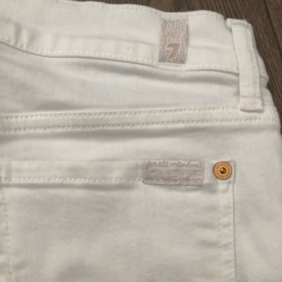 7 for All Mankind | White Denim Shorts | Size 27 - Picture 9 of 12